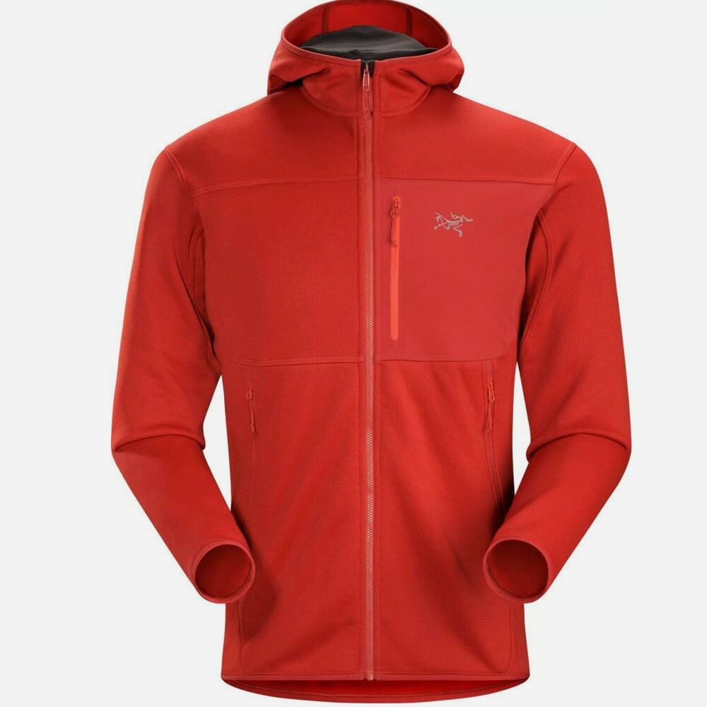 Arc'teryx Fortrez Hoody Men's XXL Red Polartec Power Stretch Fleece Jacket